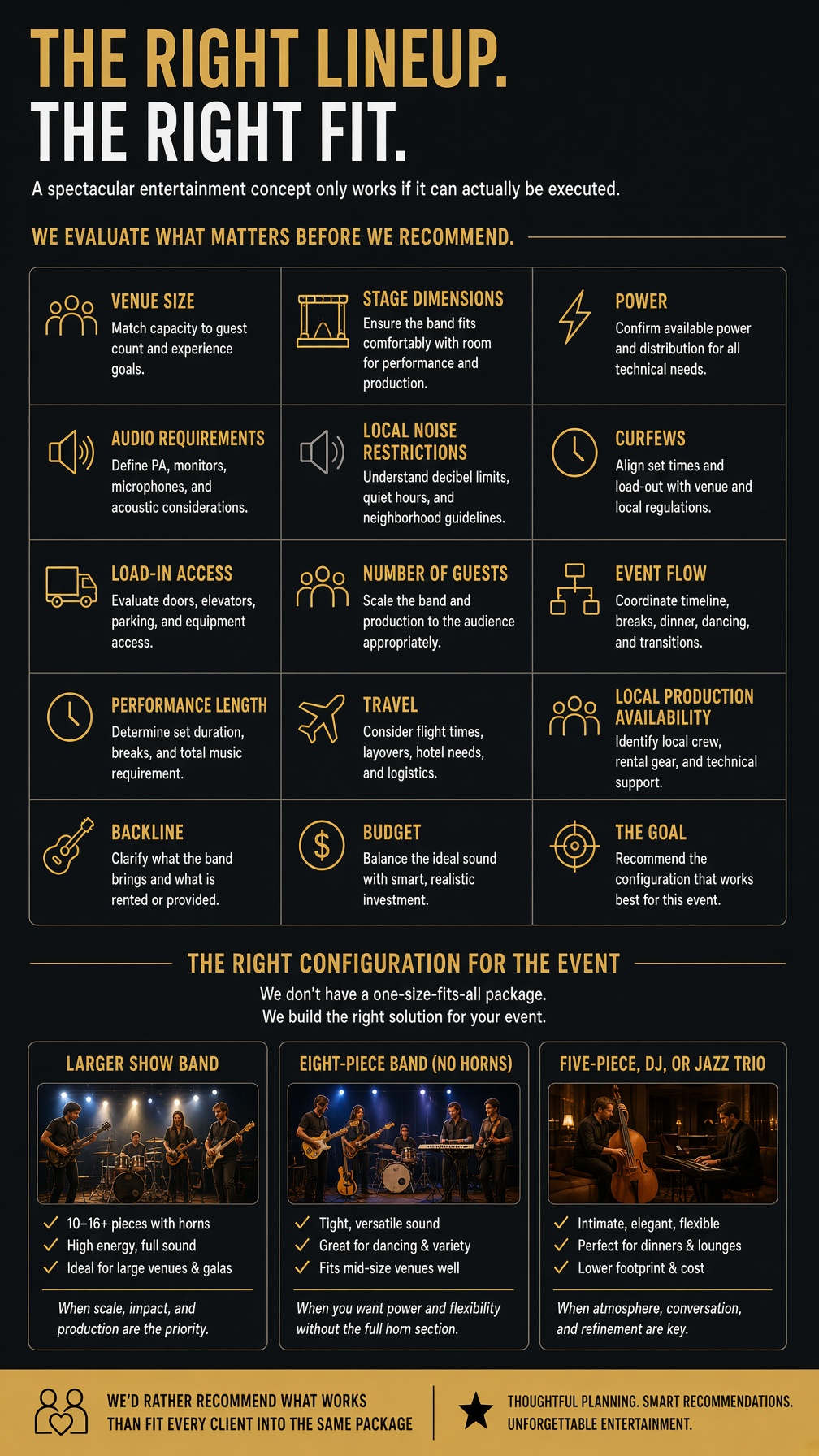 Luxury live event entertainment for event planners and DMCs