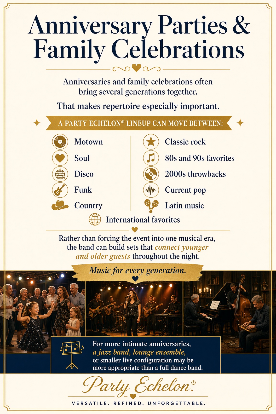 Anniversary Parties & Family Celebrations Entertainment options