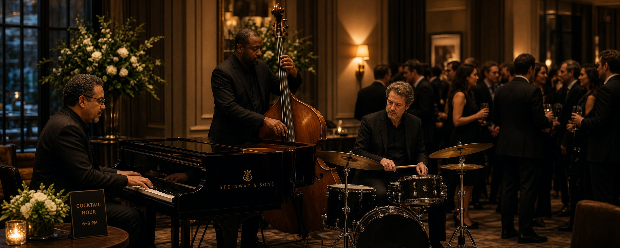 Piano Trio ensemble for Upscale Cocktail Parties Worldwide