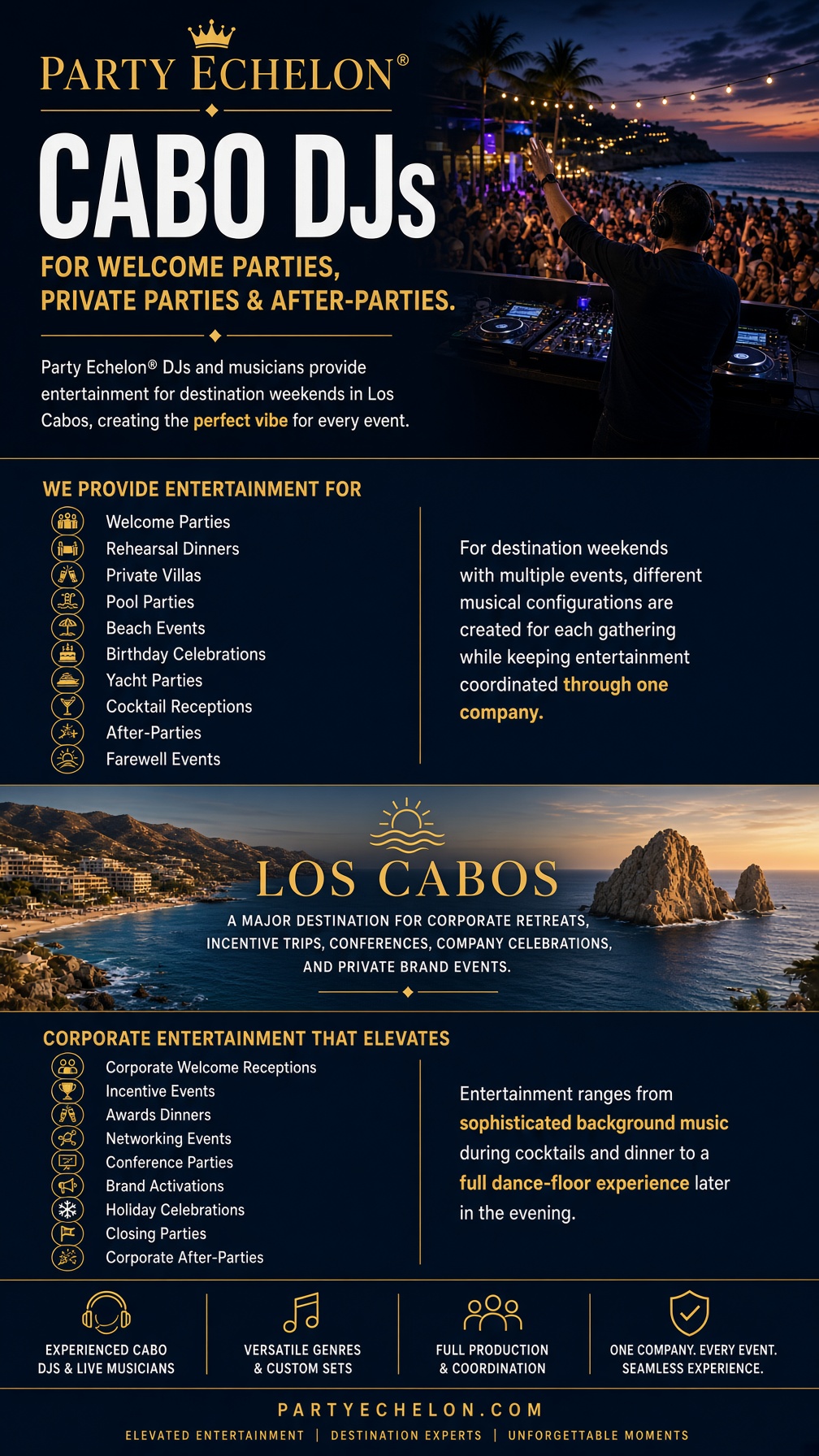 Cabo DJs for Welcome Parties, Private Parties & After-Parties
