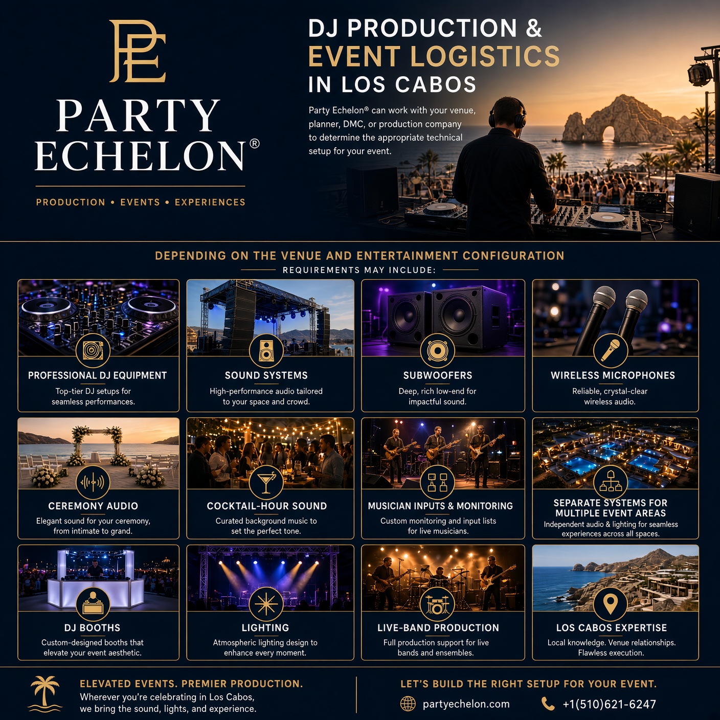 Los Cabos DJ Production, Sound & Event Logistics