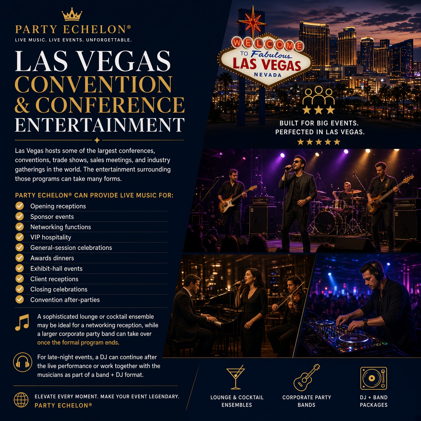 Las Vegas Convention & Conference Entertainment by Party Echelon