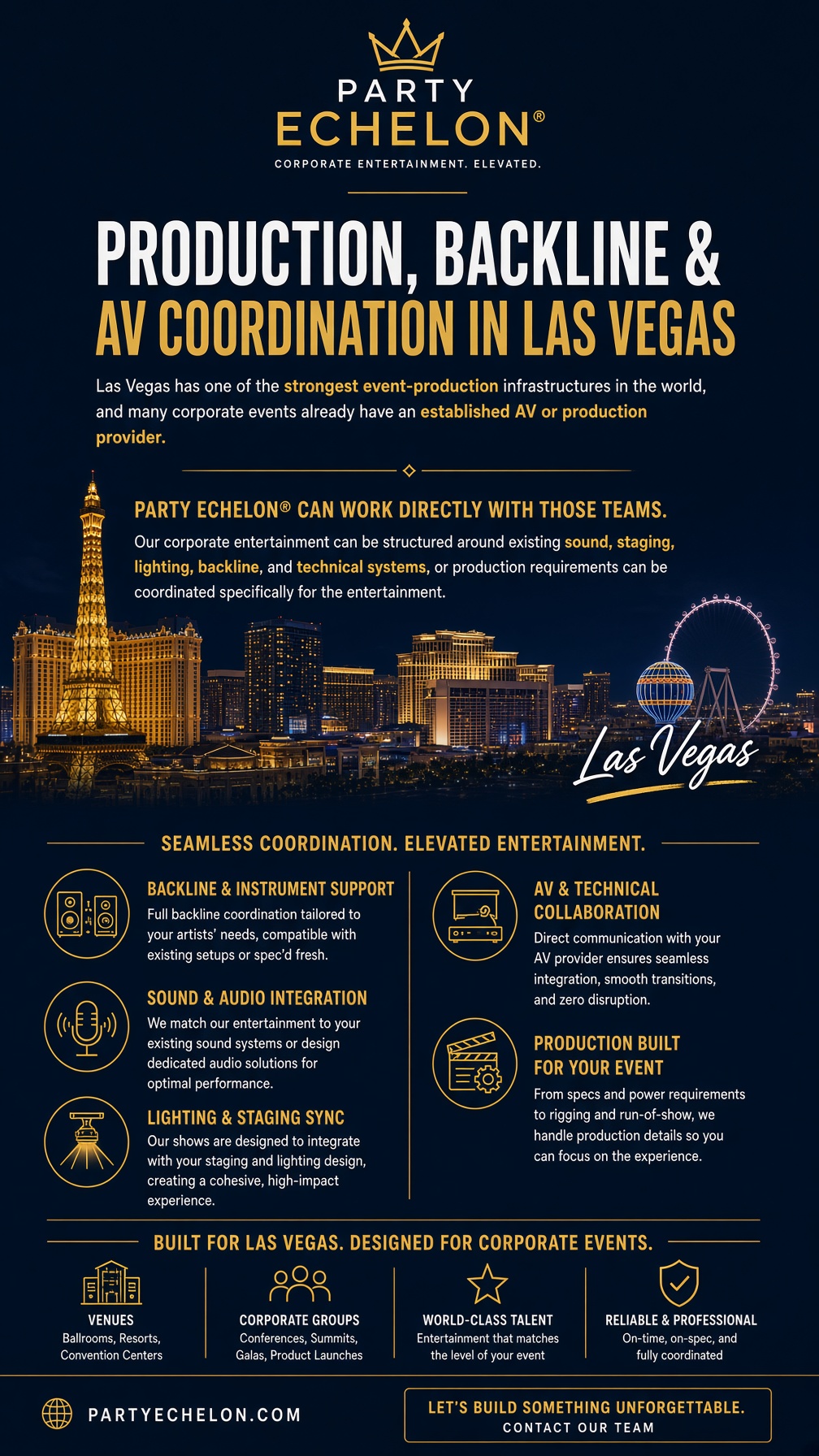 Production, Backline & AV Coordination in Las Vegas
