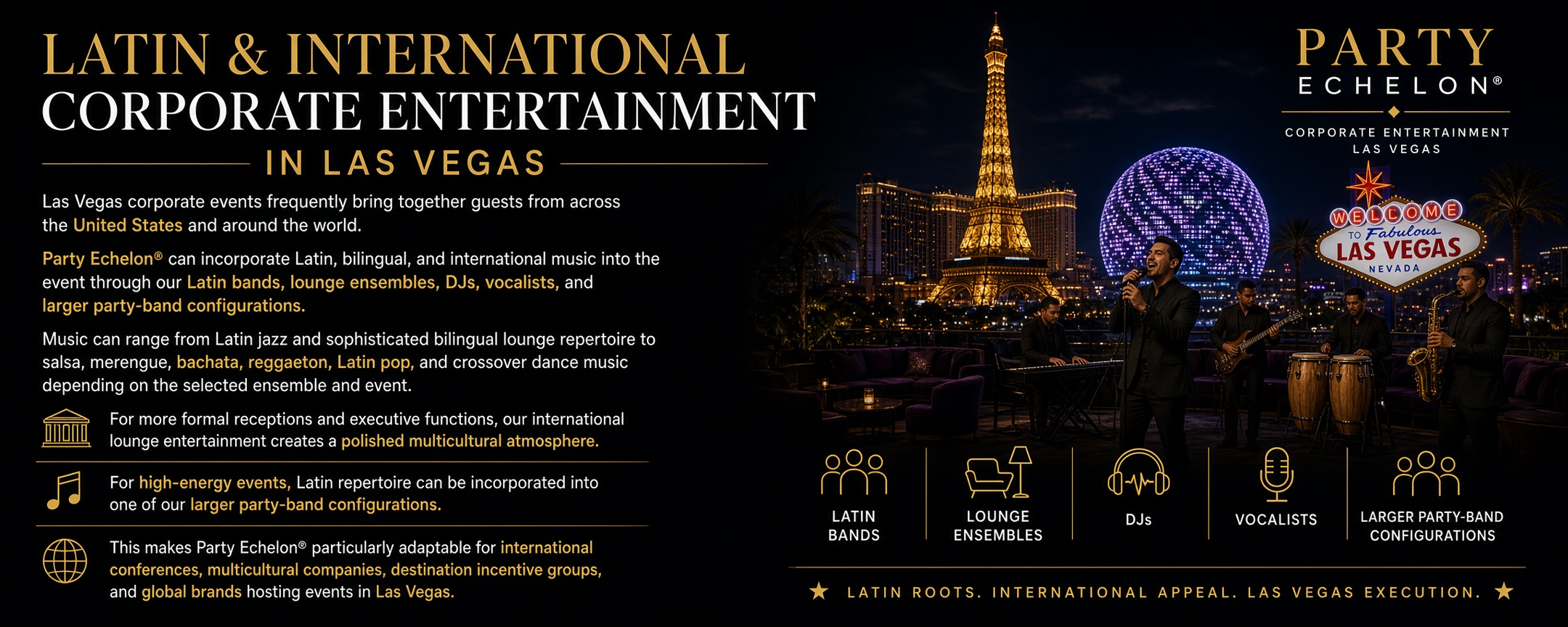 Latin & International Corporate Entertainment in Las Vegas