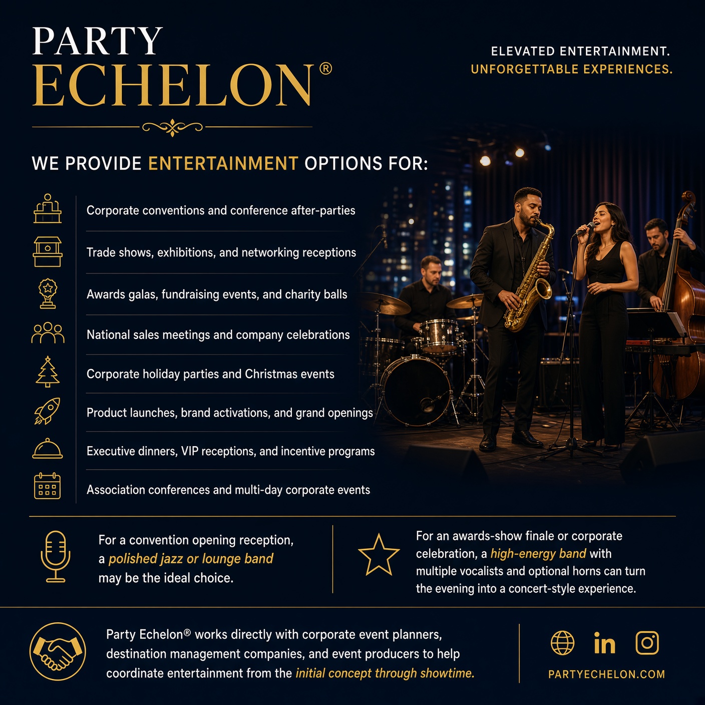 Corporate Bands in Orlando for Conventions, Conferences & Company Events