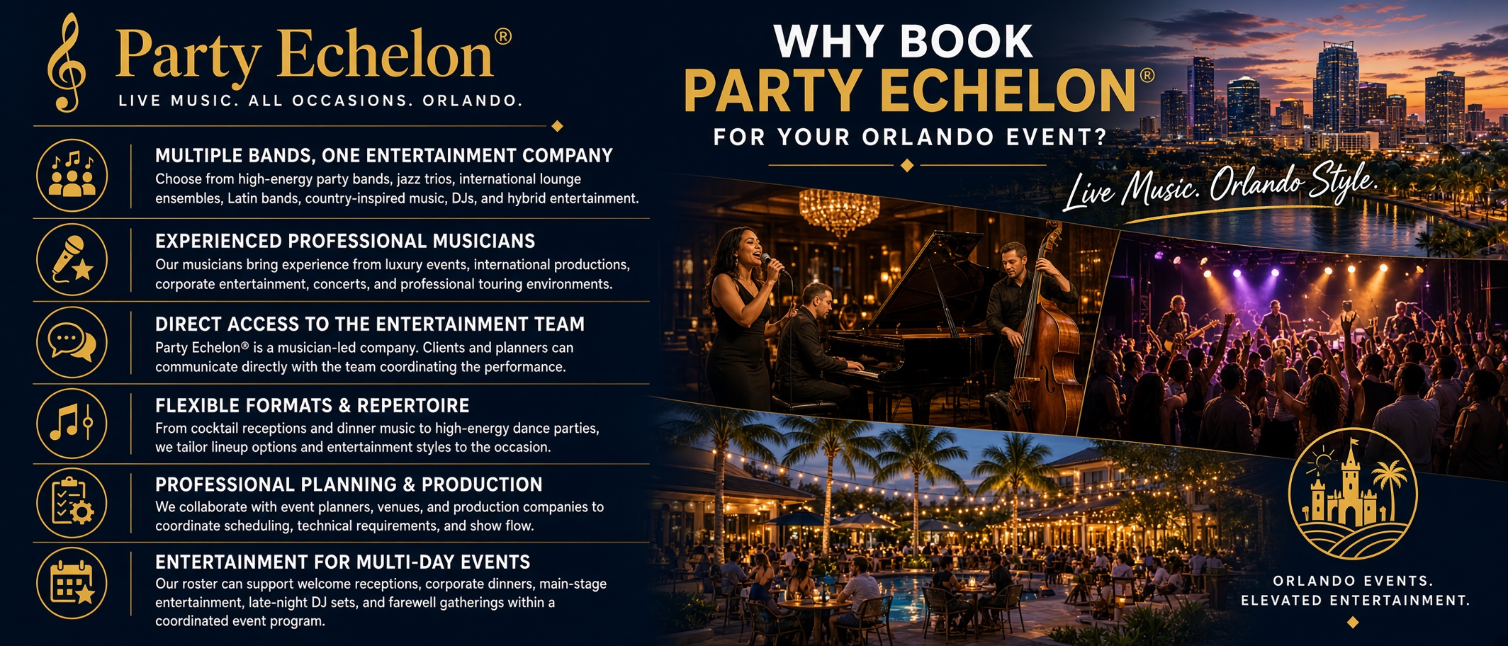 Why Book Party Echelon® for Your Orlando Event?
