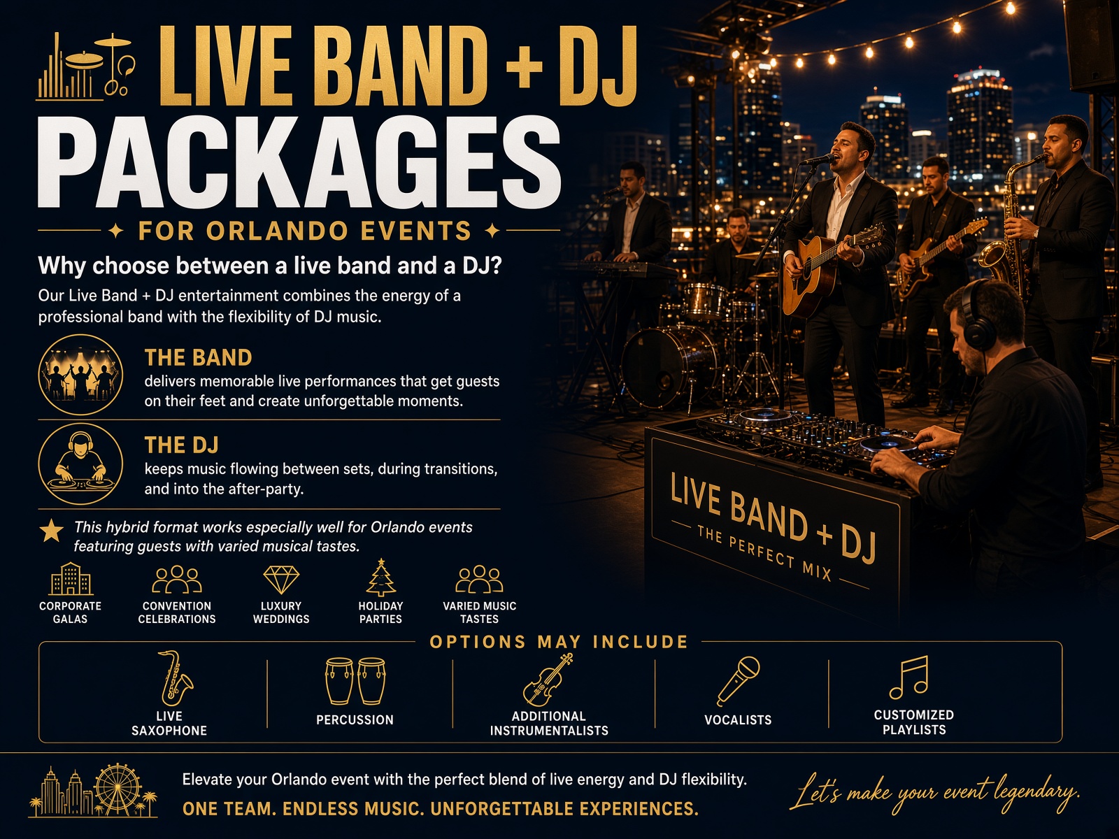 Live Band + DJ Packages for Orlando Events