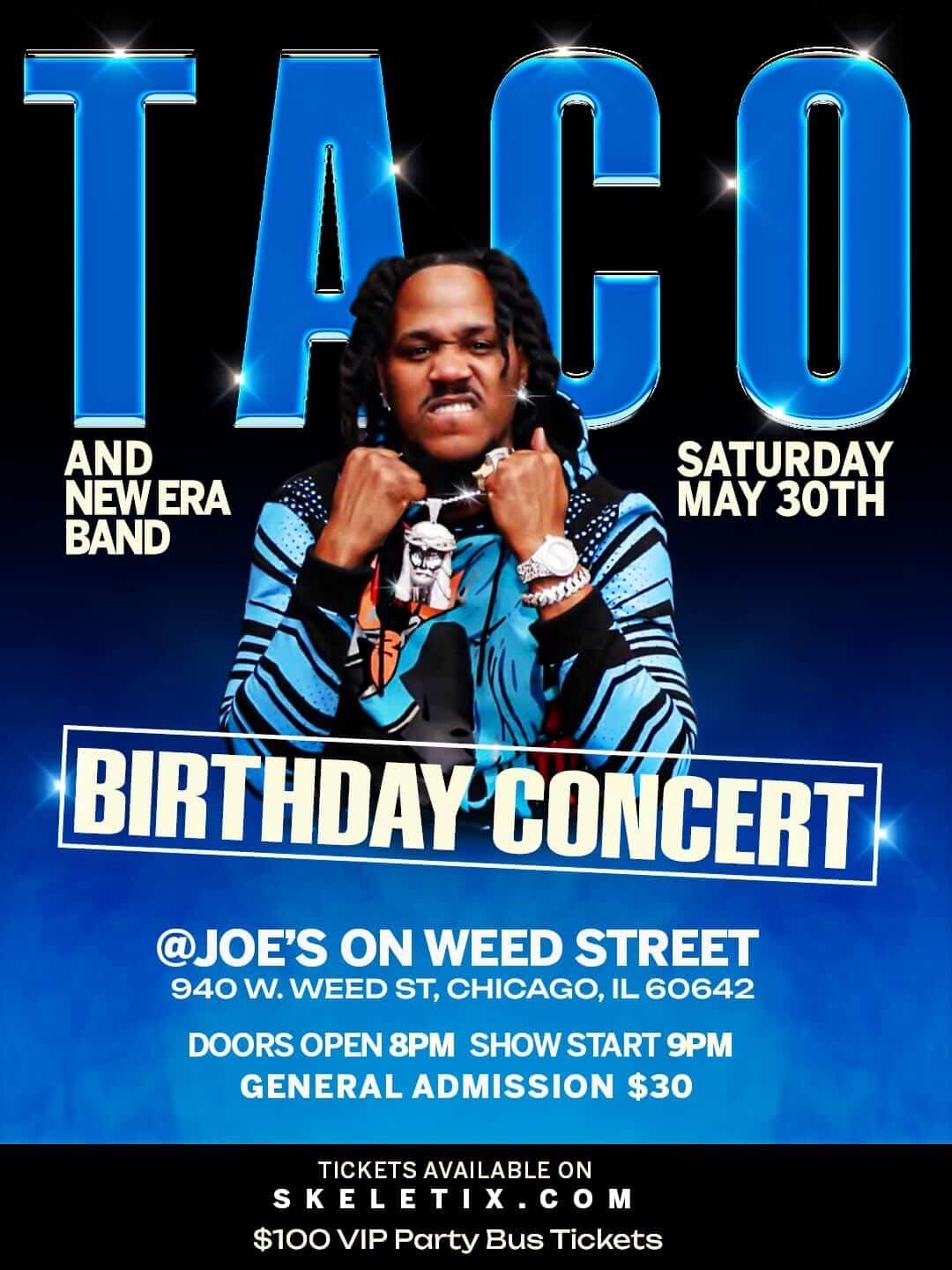 Chiraq Magazine On Deck: TACO Birthday Concert at Joe’s on Weed Street