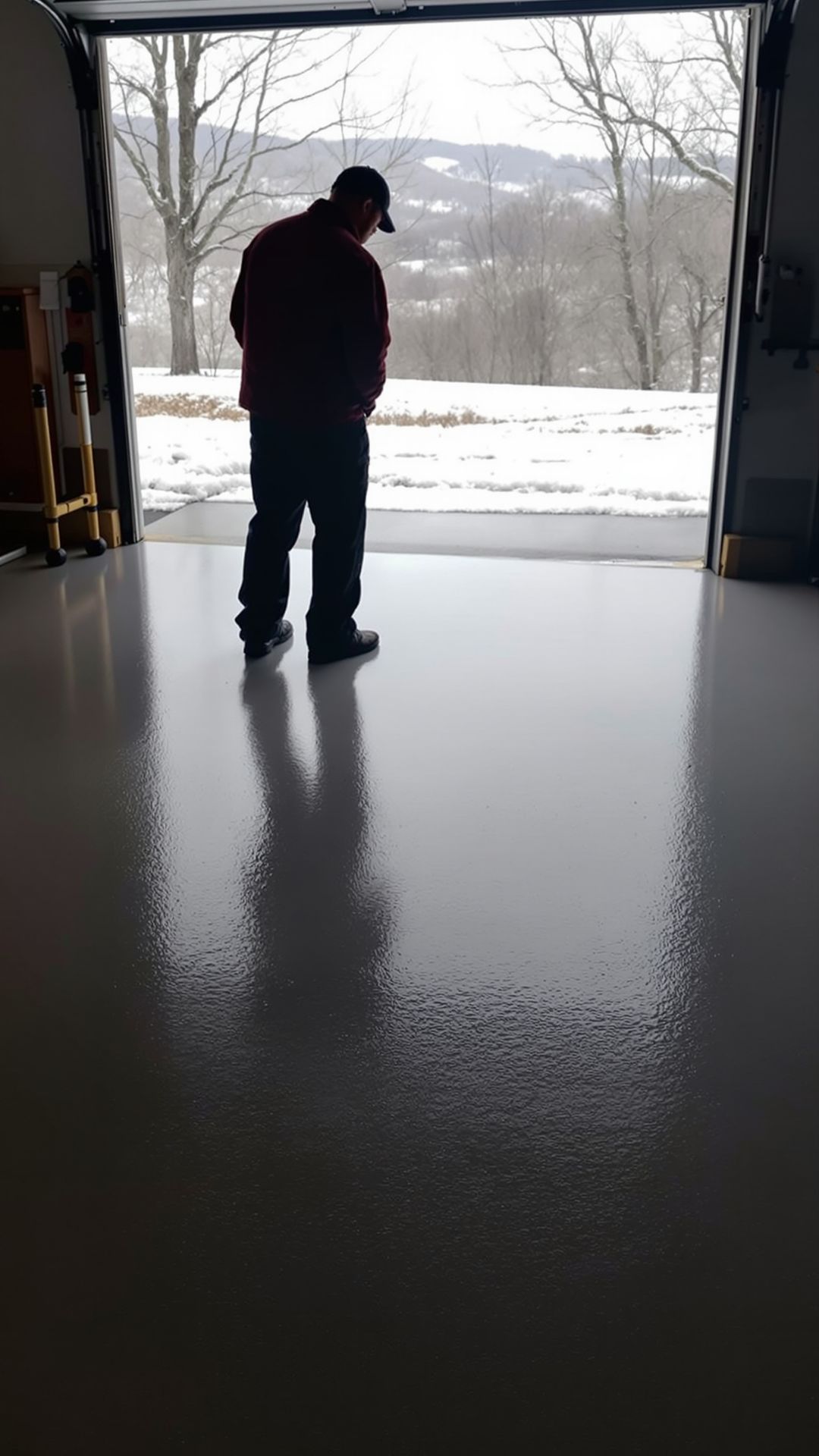 “Polyaspartic garage floor performing well in Tennessee winter conditions.”