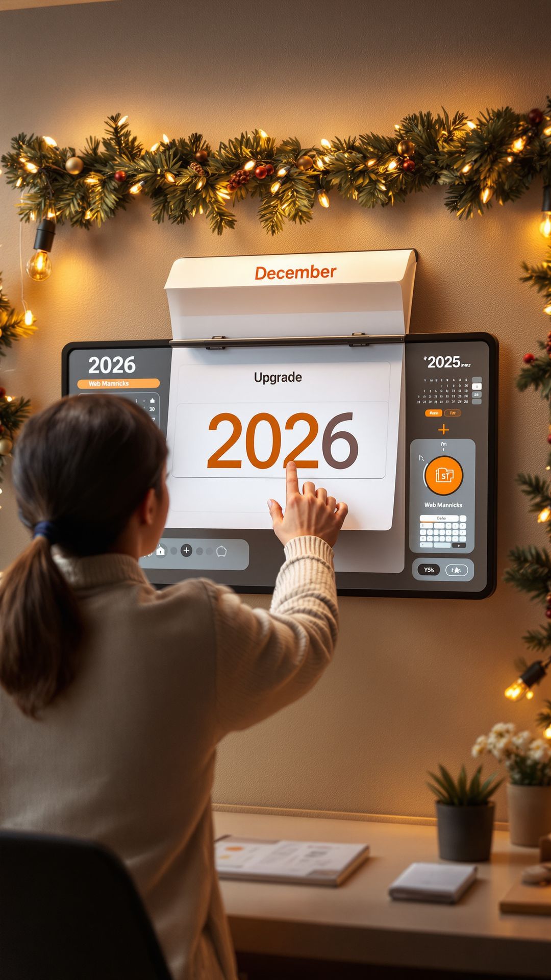 A business owner looking at a December calendar and a glowing 2026 upgrade control panel, symbolizing the urgency of locking in 2025 pricing. A business owner looking at a December calendar and a glowing 2026 upgrade control panel, symbolizing the urgency of locking in 2025 pricing.