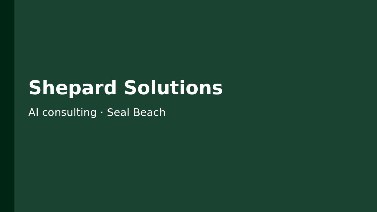 The First Customer-Facing Processes a Seal Beach Small Business Should Automate with AI (For Fast Wins)